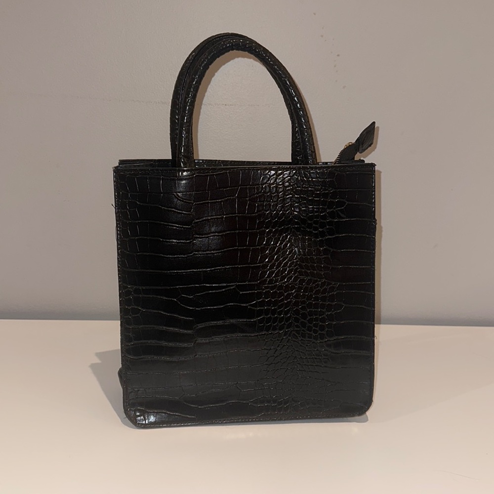 Croc Embosed Faux Leather tote
